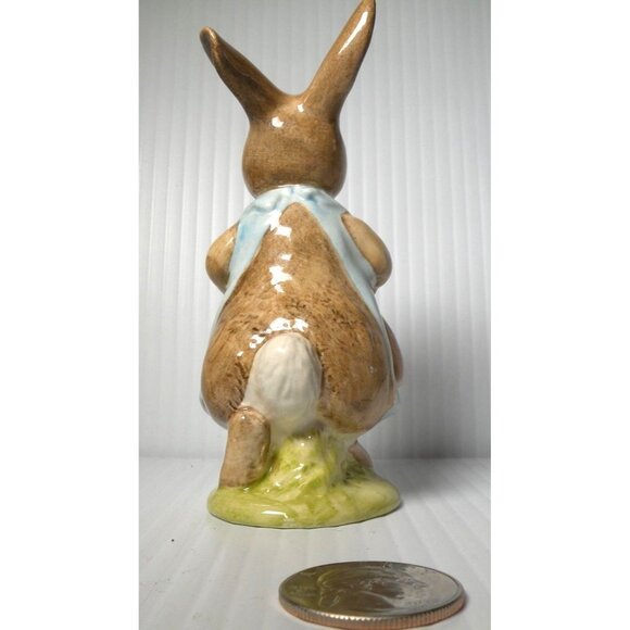 Beatrix Potters Vintage Rare Mrs. Flopsy Bunny Figurine Beswick England Hand-Pai - Picture 3 of 5